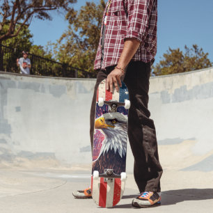 Conjunto de Skate Patriótico Águia Americana Bande