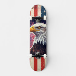 Conjunto de Skate Patriótico Águia Americana Bande
