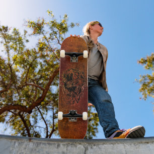Conjunto de Skate Tigre Rugindo em Ferrugem Angust