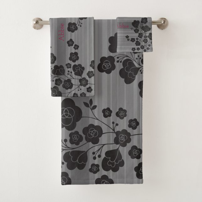 CONJUNTO DE TOALHAS ラブリーフラワー　モノクロ (Insitu)