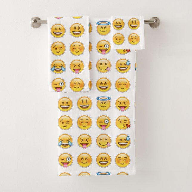 Conjunto De Toalhas 16 emojis mistos (Insitu)