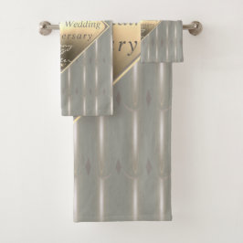 Conjunto De Toalhas 18º Aniversário do Casamento Porcelain Cat's Eye