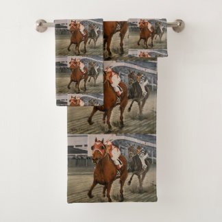 Conjunto De Toalhas 1938 Corrida de Cavalos Seabiscuit vs. War Admiral