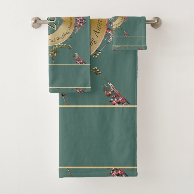 Conjunto De Toalhas 26/Qualquer Aniversário de Casamento (Insitu)