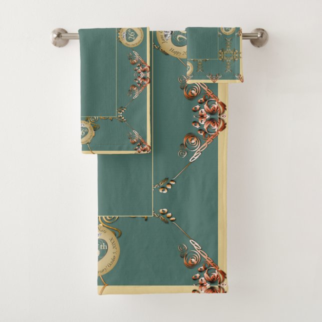 Conjunto De Toalhas 26/Qualquer Aniversário de Casamento Bath Towel (Insitu)