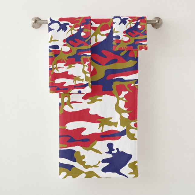 Conjunto De Toalhas 4 de Julho, Dia da Independência, Camuflagem Doura (Insitu)