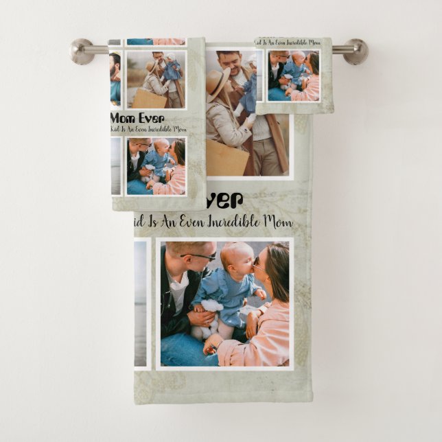 Conjunto De Toalhas 4 Fotocolagem Melhor Mãe Nunca (Insitu)