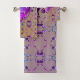 Conjunto De Toalhas 6 Casamento de Rosas de Ametist