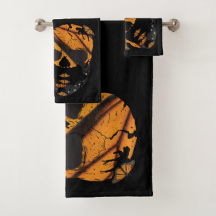 Conjunto De Toalhas A borboleta vibrante dos crânios voa a fotografia