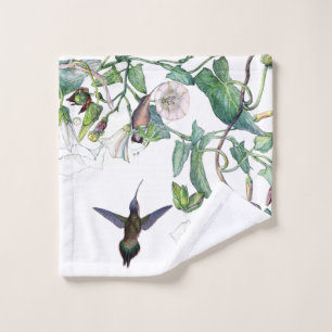 Conjunto De Toalhas A corriola dos pássaros do colibri floresce