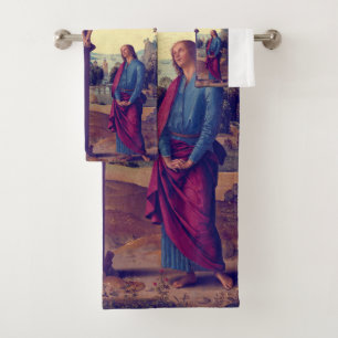 Conjunto De Toalhas A Crucificação com a Virgem por Pietro Perugino