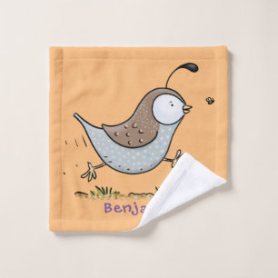 Conjunto De Toalhas A ilustração do desenho animado da codorniz cali