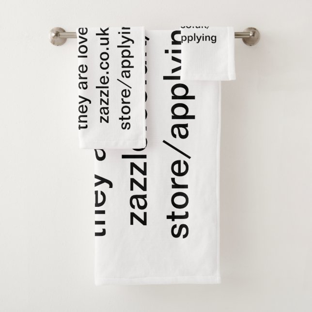 Conjunto De Toalhas a pessoa aceita que é amada. (Insitu)