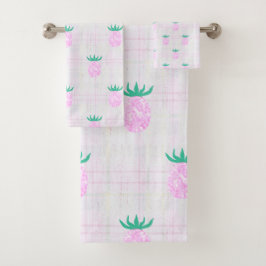 Conjunto De Toalhas Abacaxis da Fazenda