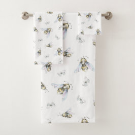 Conjunto De Toalhas Abelhas de Aquarela