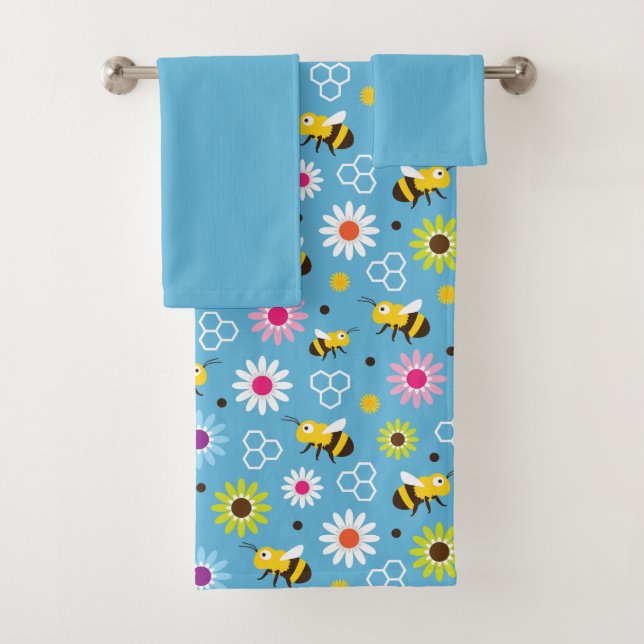 Conjunto De Toalhas Abelhas e Flores (Insitu)