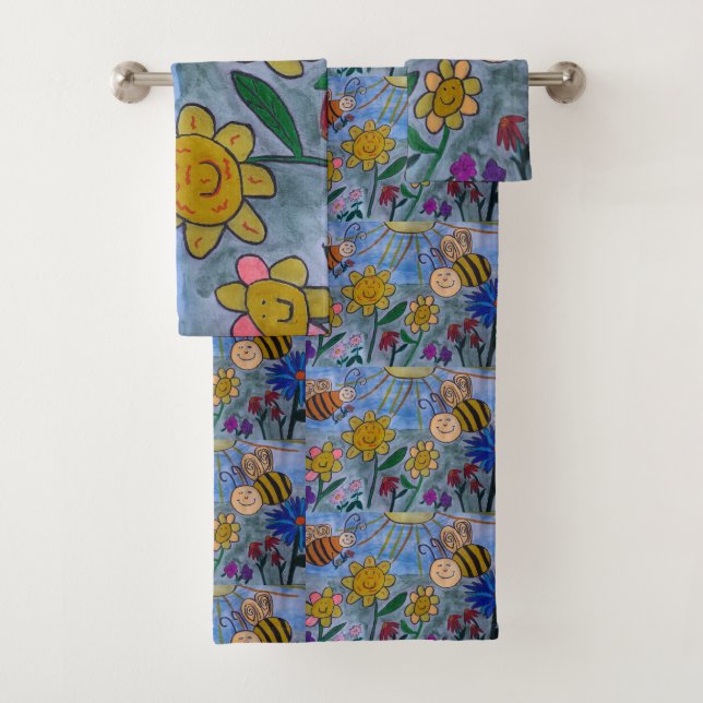 Conjunto de Toalhas Abelhas Melíferas & Flores (Insitu)