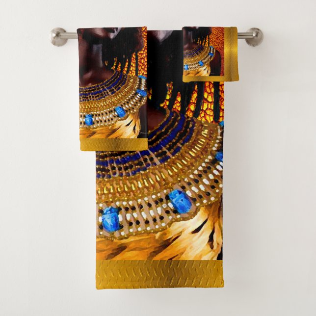 Conjunto De Toalhas Abraçar a Majestade das Rainhas Núbias (Insitu)