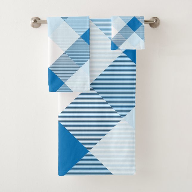 Conjunto De Toalhas Abstração Geométrica Quadrada 6 (Insitu)