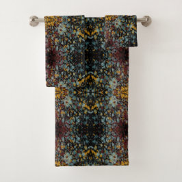 Conjunto De Toalhas Abstract Graffiti Splatter Painting Art On Black