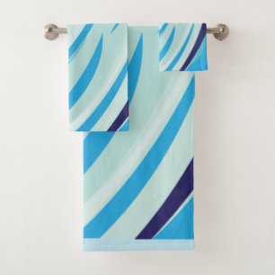 Conjunto De Toalhas Abstrato Azul-curva, faixa de diagnóstico