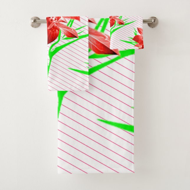 Conjunto De Toalhas Abstrato botânico (Insitu)