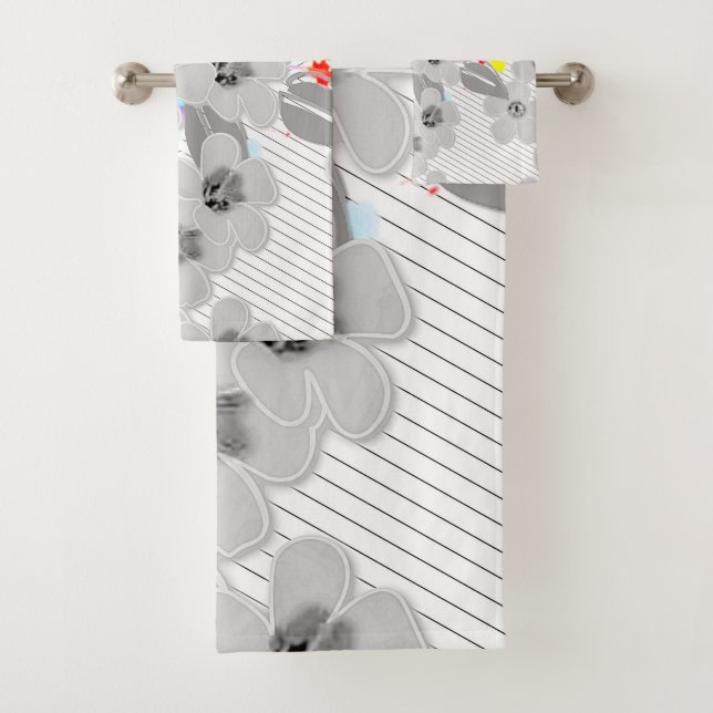 Conjunto De Toalhas Abstrato botânico (Insitu)