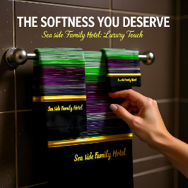 Conjunto De Toalhas Abstrato Contemporâneo em cinzas roxas verdes