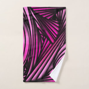 Conjunto De Toalhas Abstrato cor-de-rosa girado