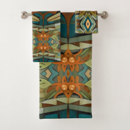 Conjunto De Toalhas Abstrato Cubist Inspirou a Art Deco 4