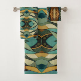 Conjunto De Toalhas Abstrato Cubist Inspirou a Art Deco 8