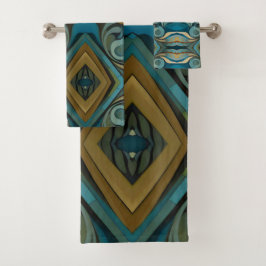 Conjunto De Toalhas Abstrato Cubist Inspirou a Art Deco 9