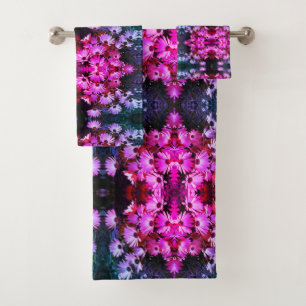 Conjunto De Toalhas Abstrato de arte rosa-margarida africana