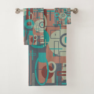 Conjunto De Toalhas Abstrato de Arte Tribal do Sudoeste