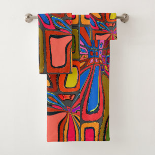 Conjunto De Toalhas Abstrato de estrela, adicionar texto