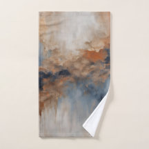 Abstrato de Marinho de laranja queimado azul-poeir