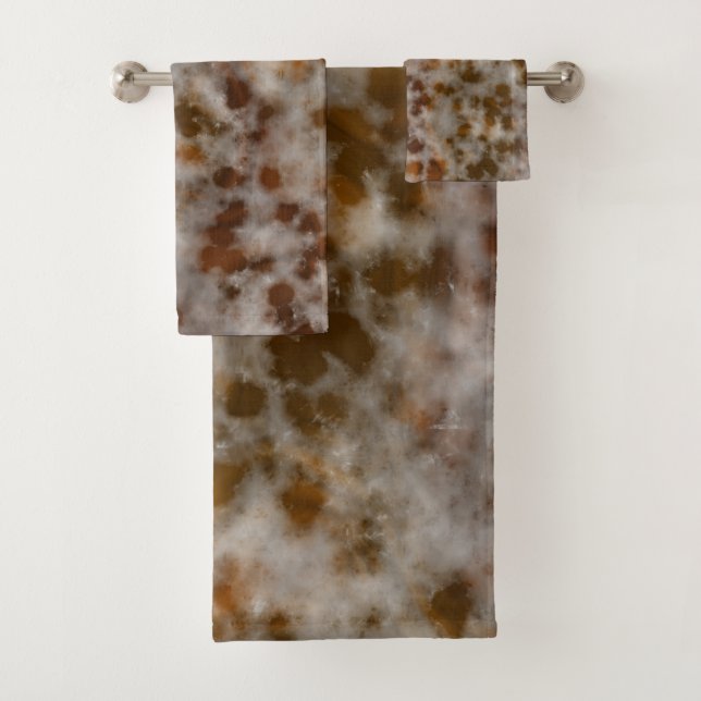 Conjunto De Toalhas Abstrato de mármore de ferrugem (Insitu)