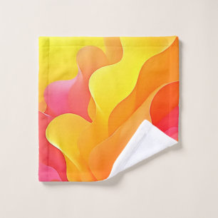 Conjunto De Toalhas Abstrato de onda vibrante de Design de calor