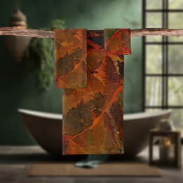 Conjunto De Toalhas Abstrato de outono Profundo