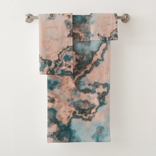 Conjunto De Toalhas Abstrato de Tártaro Marble (Insitu)