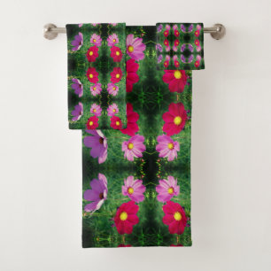 Conjunto De Toalhas Abstrato do Cosmos Flower