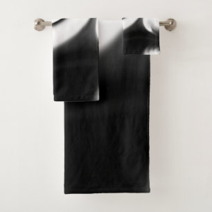Conjunto De Toalhas Abstrato em preto e branco
