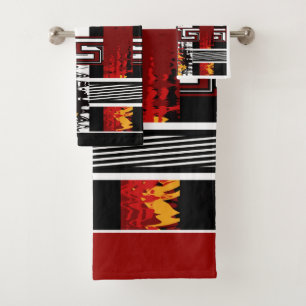 Conjunto De Toalhas Abstrato, étnico, criativo