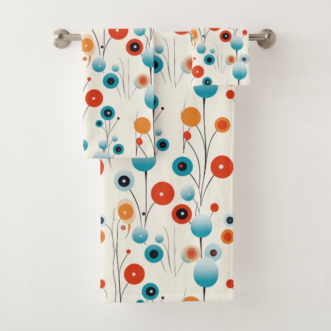 Conjunto De Toalhas Abstrato Floral Moderna Flor Botânica Moderna (Insitu)