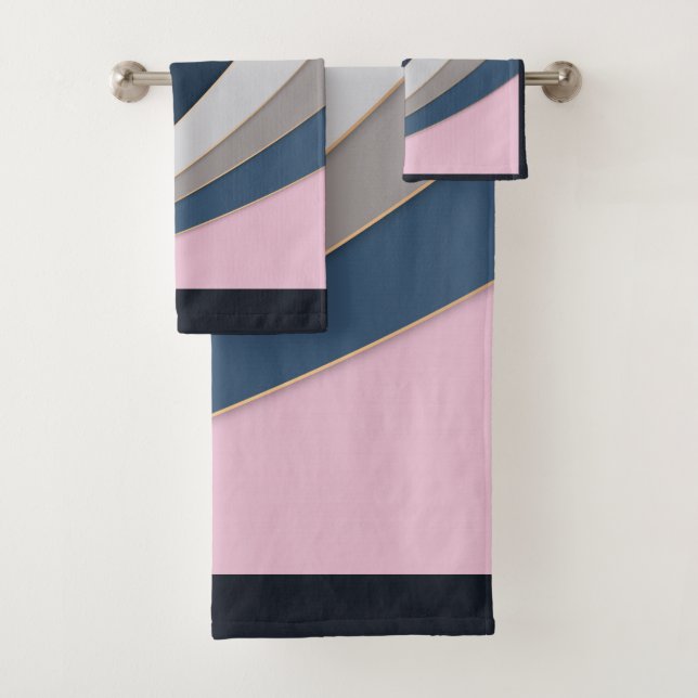 Conjunto De Toalhas Abstrato, impressão simples geométrica simples (Insitu)