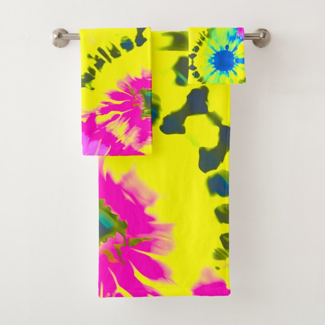 CONJUNTO DE TOALHAS ABSTRATO MODERN TIE-DYE (Insitu)