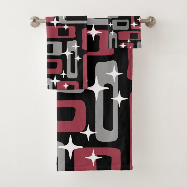 Conjunto De Toalhas Abstrato Moderno do Meio século Retroativo (Insitu)