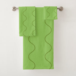 Conjunto De Toalhas Abstrato Moderno Minimalista da Linha Wavy Groovy