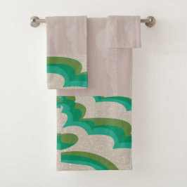 Conjunto De Toalhas Abstrato natural