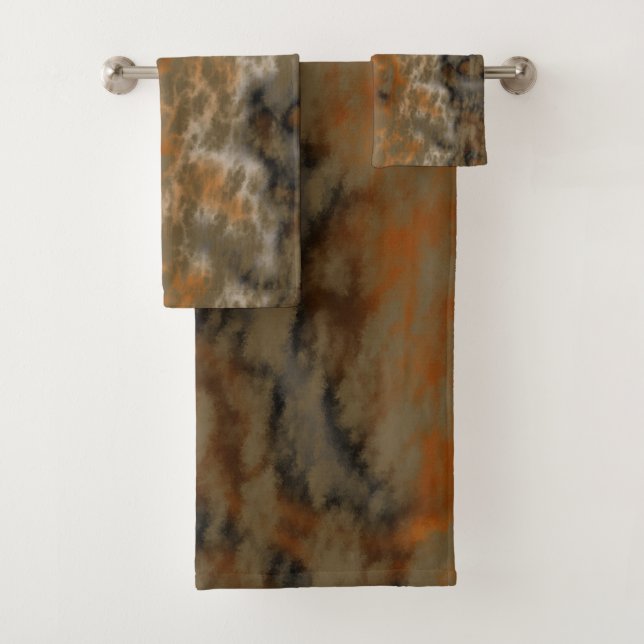 Conjunto De Toalhas Abstrato ouro (Insitu)